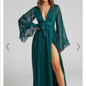 Showpo Emerged Green Maxi Dress